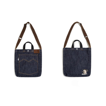 Thomas Hillas | Retro 14oz Denim Umhängetasche – Unisex Schultertasche im Vintage-Look