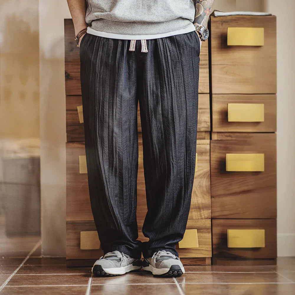 Thomas Hillas | Relax-Fit Hose mit dezentem Glanz & Kordelzug