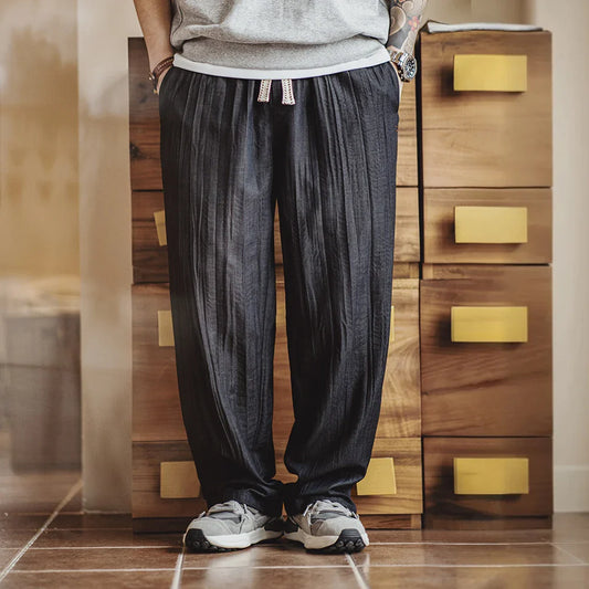 Thomas Hillas | Relax-Fit Hose mit dezentem Glanz & Kordelzug