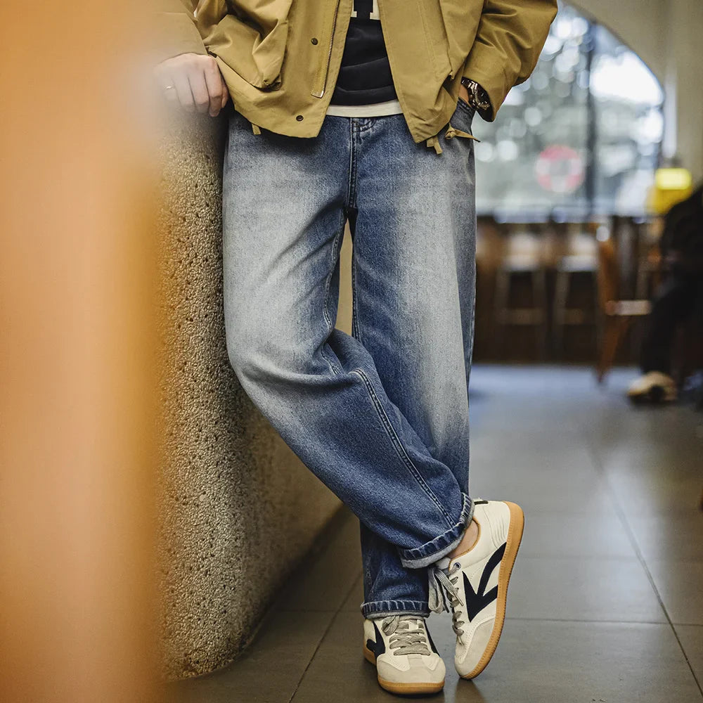 Thomas Hillas | Stonewashed Loose Fit Vintage-Jeans für Herren