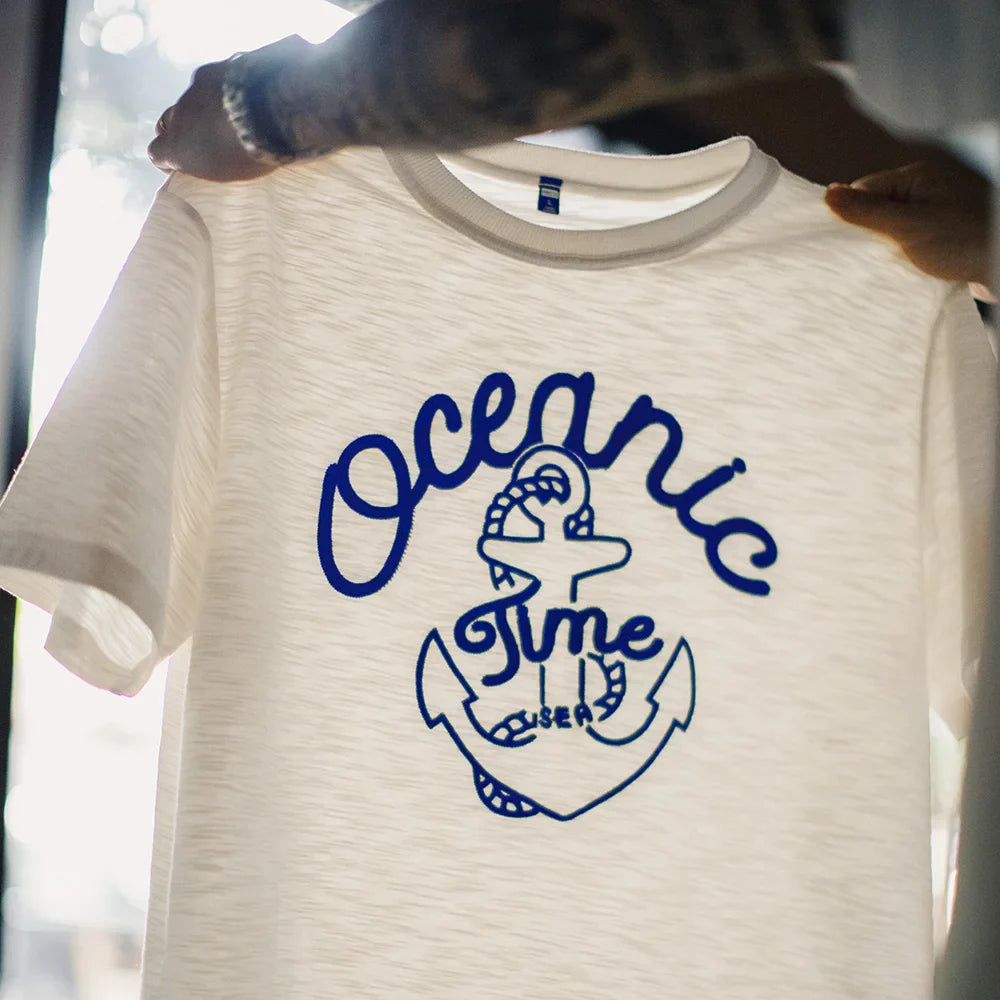 Thomas Hillas | Vintage T-Shirt "Oceanic Time“ – Maritimer Vintage-Style