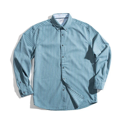 Thomas Hillas | Gestreiftes Button-Down-Hemd