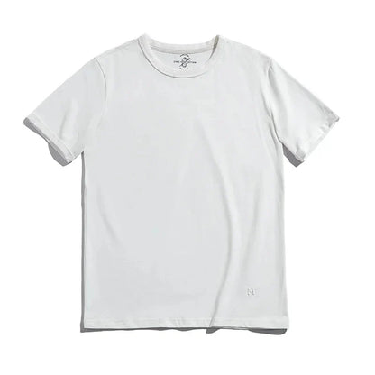 Thomas Hillas | 100% Baumwolle Rundhals-T-Shirt mit umgeschlagenen Ärmelkanten