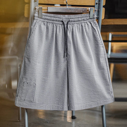 Thomas Hillas | Strukturierte Seersucker-Shorts mit Nadelstreifen