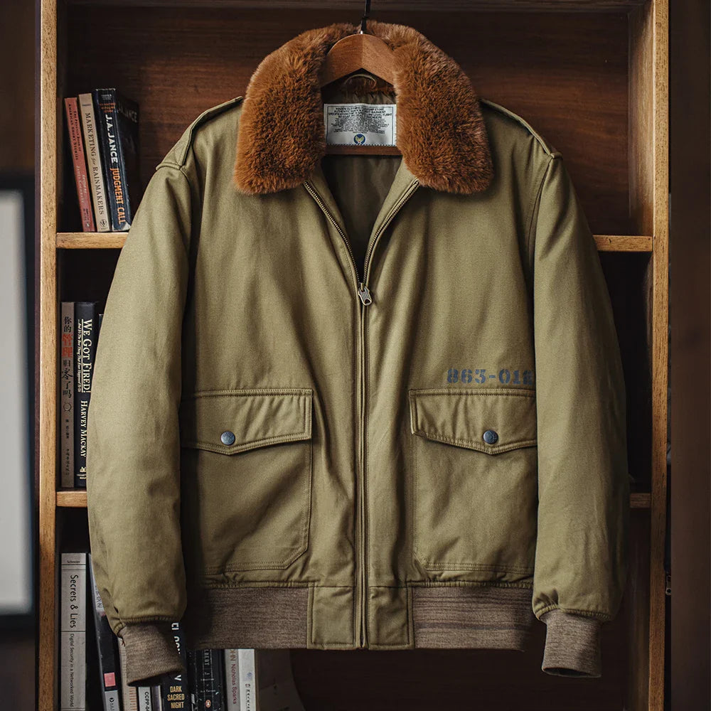 Thomas Hillas | Heritage Fliegerjacke mit Teddykragen