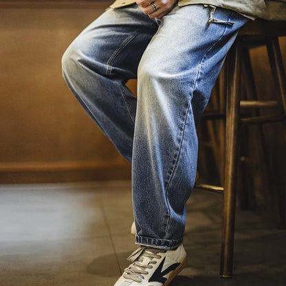 Thomas Hillas | Stonewashed Loose Fit Vintage-Jeans für Herren