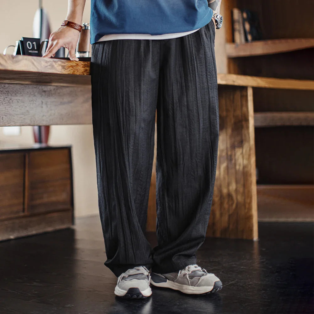 Thomas Hillas | Relax-Fit Hose mit dezentem Glanz & Kordelzug
