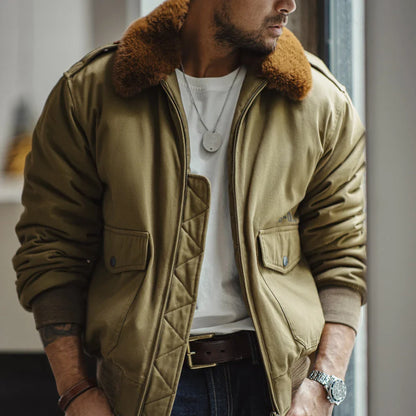 Thomas Hillas | Heritage Fliegerjacke mit Teddykragen