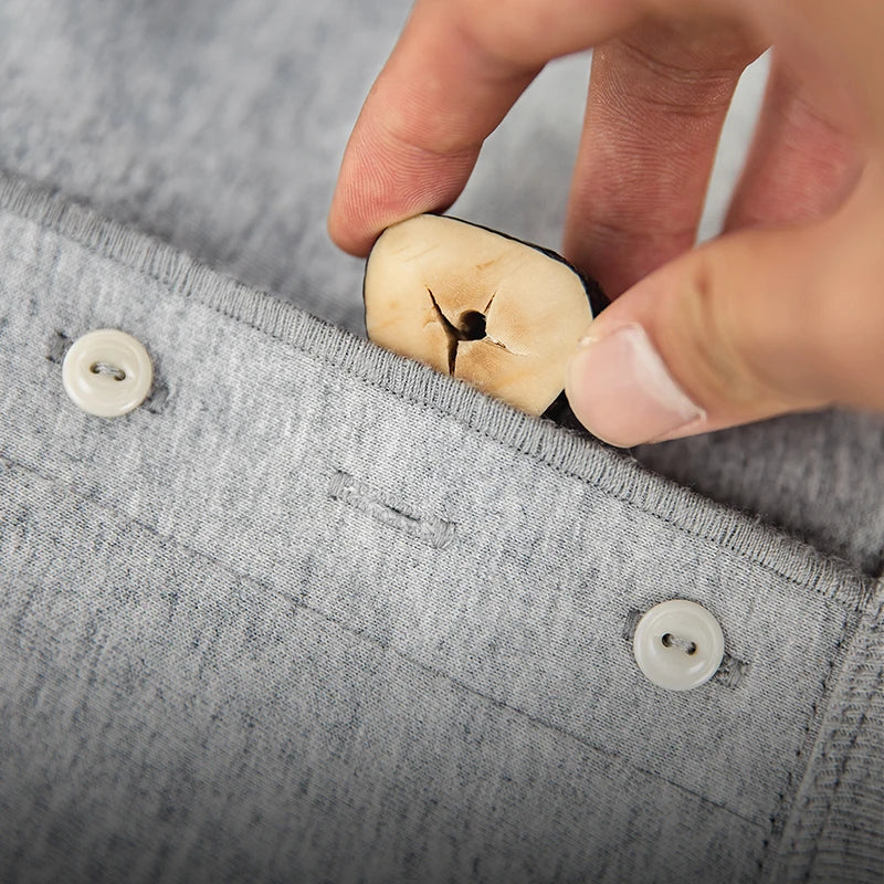 Thomas Hillas | Langarm Henley Shirt für Herren