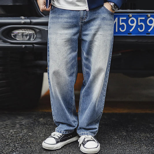 Thomas Hillas | Stonewashed Loose Fit Vintage-Jeans für Herren