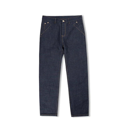 Thomas Hillas | Vintage Selvedge Raw Denim Jeans – 13,5 oz Herrenjeans aus schwerem Baumwoll-Denim, gerade Passform, mit Reißverschluss & Taschen