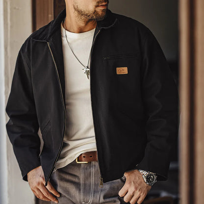 Thomas Hillas | Retro Canvas Handgenähte Herrenjacke