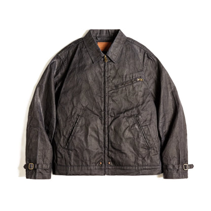 Thomas Hillas | Vintage Herrenjacke aus gewachstem Canvas – IV-Design mit Reißverschluss & Reverskragen, Kurzschnitt, Slim Fit für Frühling & Herbst