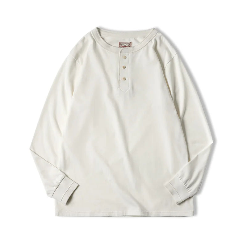 Thomas Hillas | Langarm Henley Shirt für Herren