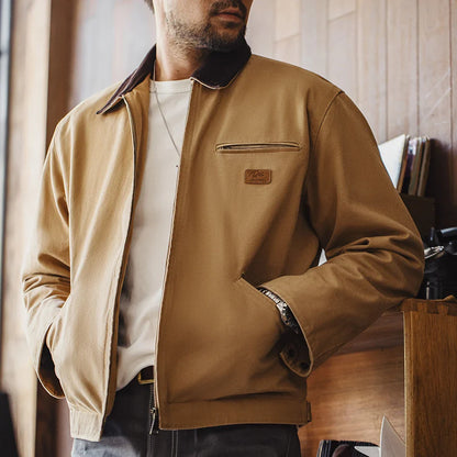 Thomas Hillas | Retro Canvas Handgenähte Herrenjacke