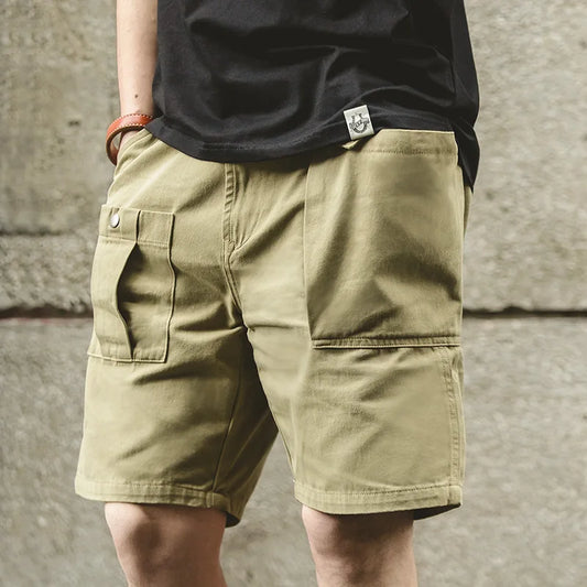 Thomas Hillas | Herren Vintage P37 Cargo-Shorts im Militär-Stil