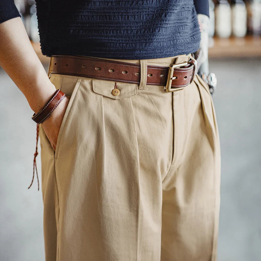 Thomas Hillas | Vintage Locker geschnittene Chinohose