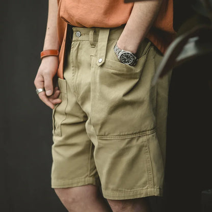 Thomas Hillas | Herren Vintage P37 Cargo-Shorts im Militär-Stil