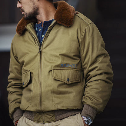 Thomas Hillas | Heritage Fliegerjacke mit Teddykragen