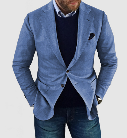 Thomas Hillas | Herren-strickjacke mit lässigen knöpfen, taschen und reverskragen, einfarbig, langärmelig