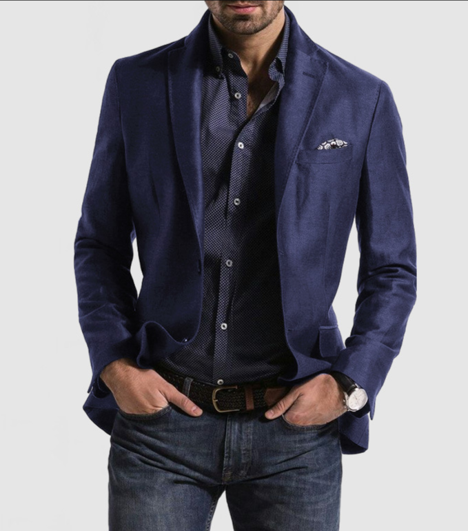 Thomas Hillas | Herren-strickjacke mit lässigen knöpfen, taschen und reverskragen, einfarbig, langärmelig