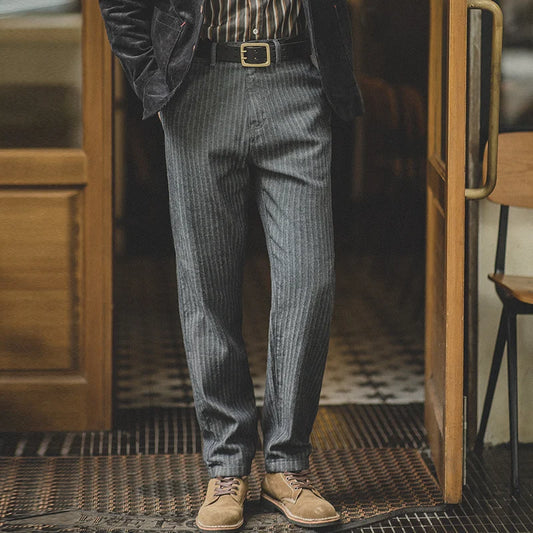 Thomas Hillas | Elegante Cordhose mit Nadelstreifen