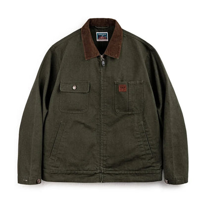Thomas Hillas | Hunting Kurzjacke mit Cordkragen und Reißverschluss
