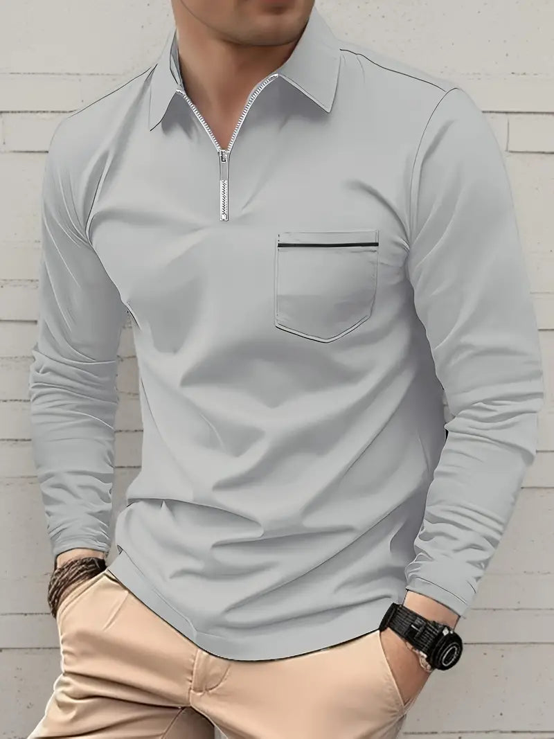 Thomas Hillas | Langarm-reibverschlussshirt für den frühling