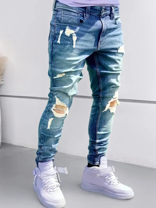 Thomas Hillas | Slim-Fit Casual Herren Tattered Jeans