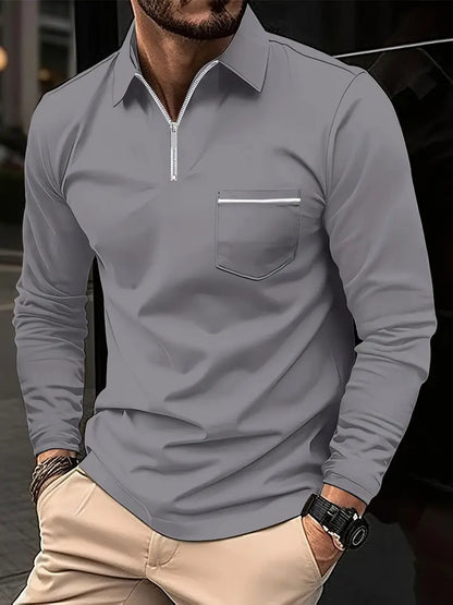 Thomas Hillas | Langarm-reibverschlussshirt für den frühling