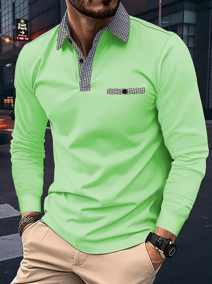 Thomas Hillas | Klassisches langarm-poloshirt für den frühling
