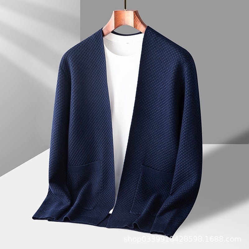 Thomas Hillas | Leichte Strick-Cardigan für Herren mit Taschen