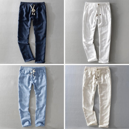 Thomas Hillas | Leichte Herren-Leinenhose mit Kordelzug