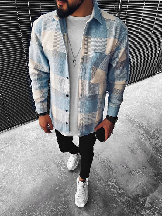 Thomas Hillas | Blau kariertes Hemd