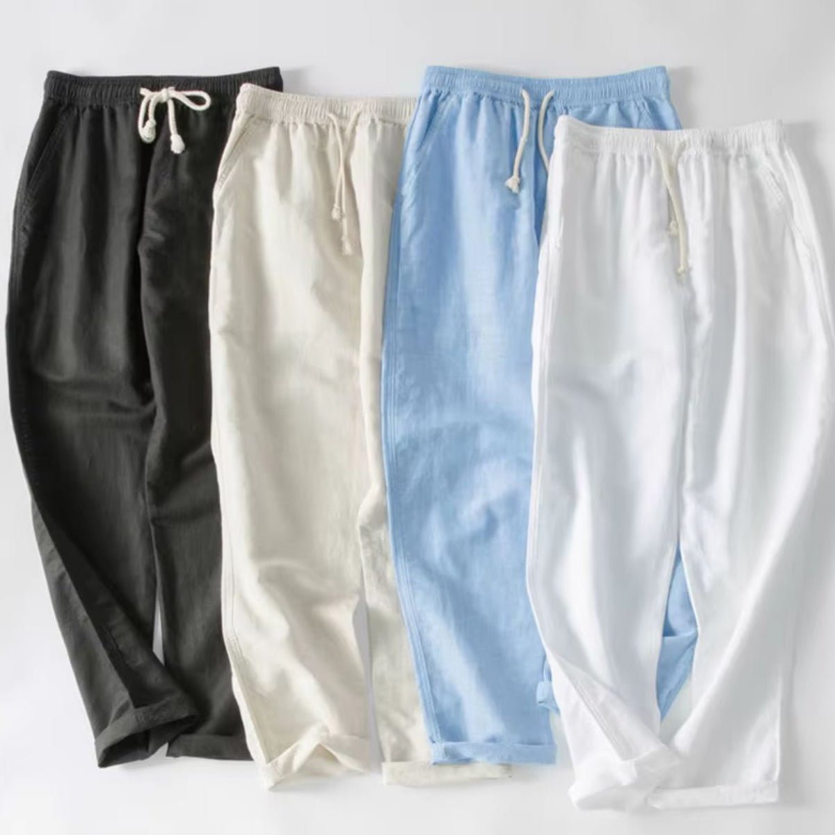 Thomas Hillas | Herren Freizeithose mit elastischem Bund und Kordelzug